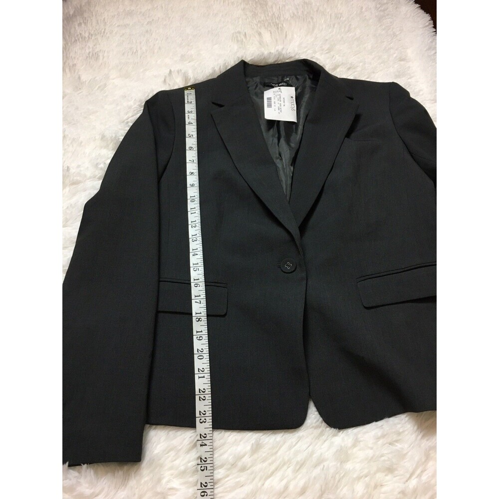 Nine West Blazer Business Jacket Women’s Gray Size 12  Button Closure - Picture 4 of 12